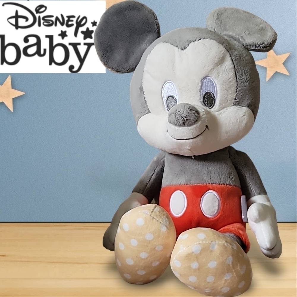 HALLMARK Disney Baby Mickey Mouse Gray Plush Stuffed Animal New with Tags